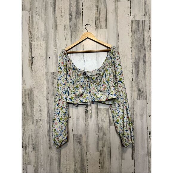 Floral off the shoulders crop top - Picture 1 of 10